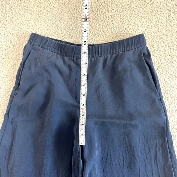 Theory Womens Silk Wide Leg Pants Flowy Pull On Cropped - Picture 4 of 16